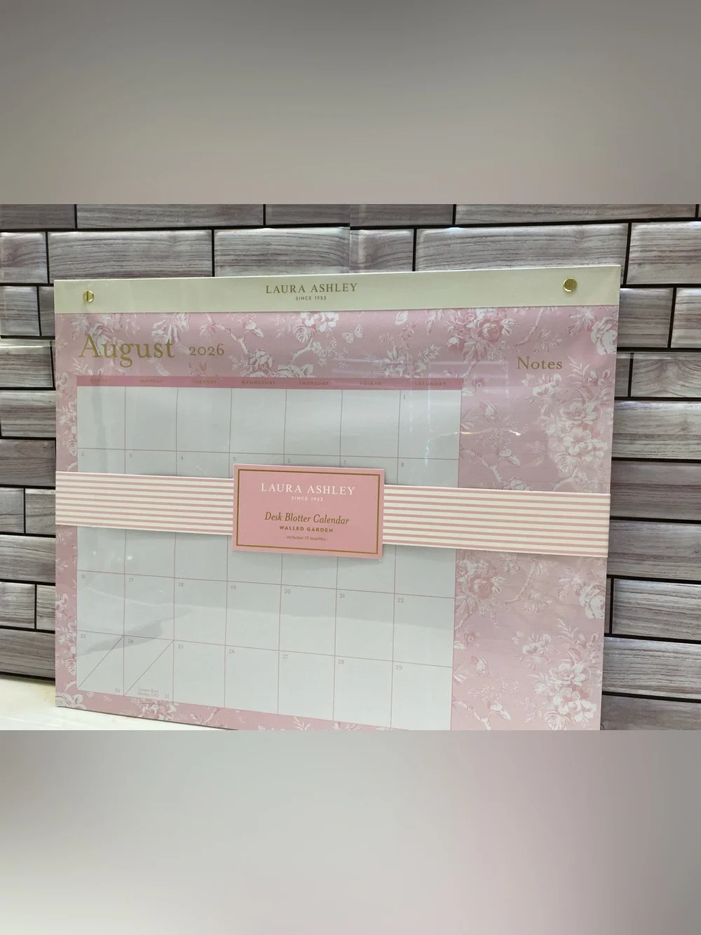 Laura Ashley  ❤️2027 17-Month Desk Blotter Calendar/Planner 14x17” New